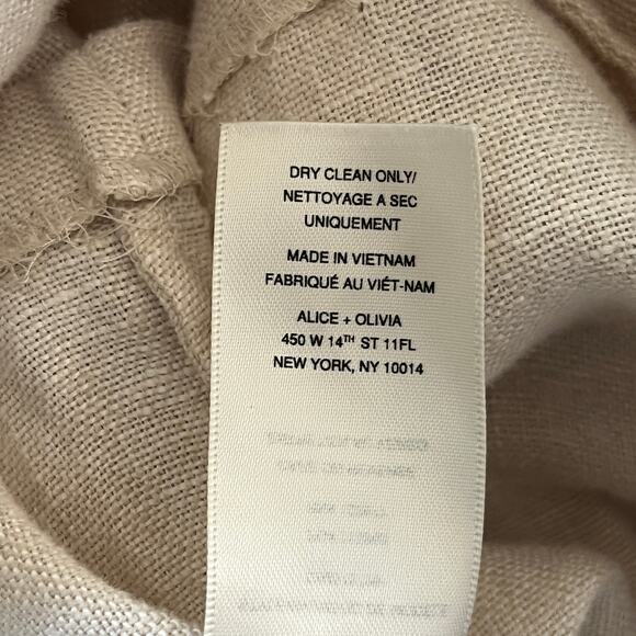 Alice + Olivia Flax Linen Sleeveless Shorts Romper sz 4 - Picture 7 of 7